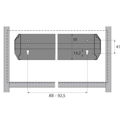 Produktbild von HETTICH - Stahlschubk.-Zwischensteg, für Hängerahmen, Systema Top 2000 9039373,