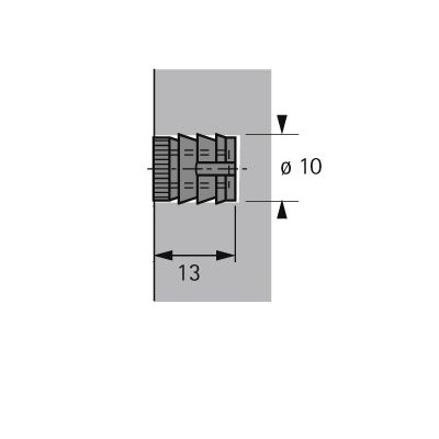 Produktbild von HETTICH - MB-Kunststoffmuffe, M6,L13mm, Nr.100, 79540, Kunststoff, weiß