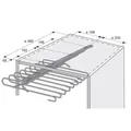 HETTICH Schrank-Hosenhalter 9162283, Li.Korpusb.800-900mm, 9 Hosen,Stahl verchromt Produktbild img2 S