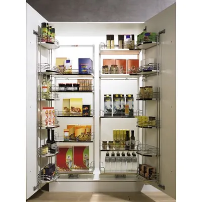 Produktbild von HETTICH - Küchen-Hochschrankauszugrahmen, Dispensa Duo 70820, Stahl