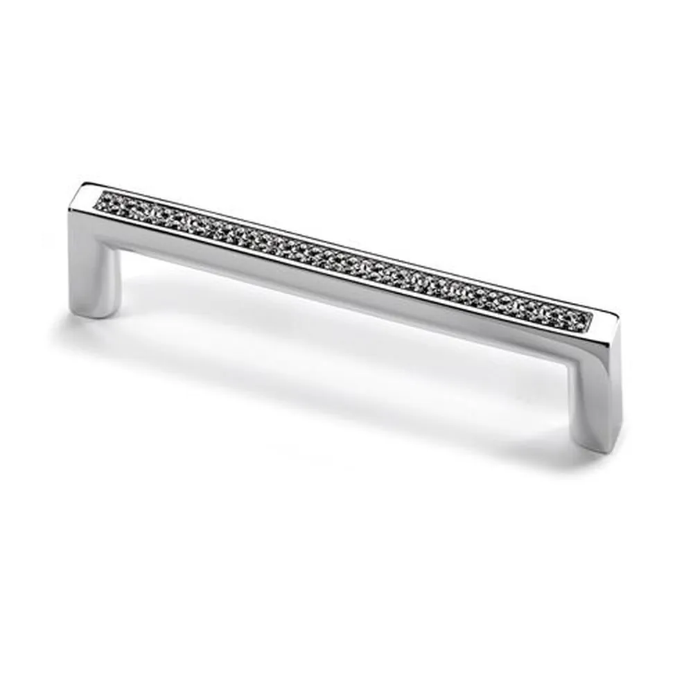 HETTICH MB-Griff, Saturnia, 9113712,B12x128mm,H26mm, glanz verchromt, gemustert Produktbild img1 L
