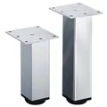 HETTICH Unterbau-Möbelfuß, 46x46x100mm, Lano SQ 46, 9119543, silber eloxiert Produktbild