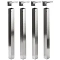 HETTICH MB-Design-Tischbein, 60x60x700mm, Alfia, 9078541, edelstahl gebürstet Produktbild