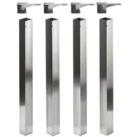 HETTICH MB-Design-Tischbein, 60x60x700mm, Alfia, 9078541, edelstahl gebürstet Produktbild