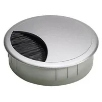 Produktbild von HETTICH - MB-Kabeldurchlass, m.Bürstend., 9081328,rund, Ø 80mm,H 23,5mm, KF alu