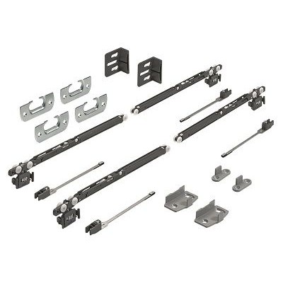 Produktbild von HETTICH - MB-Schiebetürbeschläge-Set,SysLine S,9208511, 2-T.,für einliegende Tü