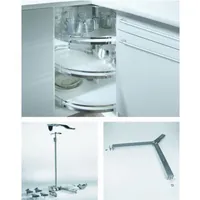 Produktbild von HETTICH - Küchenunterschrank-Eckschrankdrehbeschlag, Revo 90° 9080040, KB 800mm