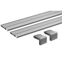 Produktbild von HETTICH - MB-Laufprofil-Set, zweibahnig, 2500mm, SlideLine M, 9227245, silber