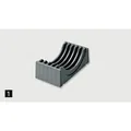 Produktbild von HETTICH - Endkappenset, für Tellerhalter 9132522, aufklipsbar, Kunststoff grau