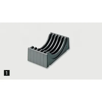 Produktbild von HETTICH - Endkappenset, für Tellerhalter 9132522, aufklipsbar, Kunststoff grau