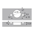 Produktbild von HETTICH - Möbel-Topfscharnier, Sensys 8657, 9099603, 165°, Stahl vernickelt