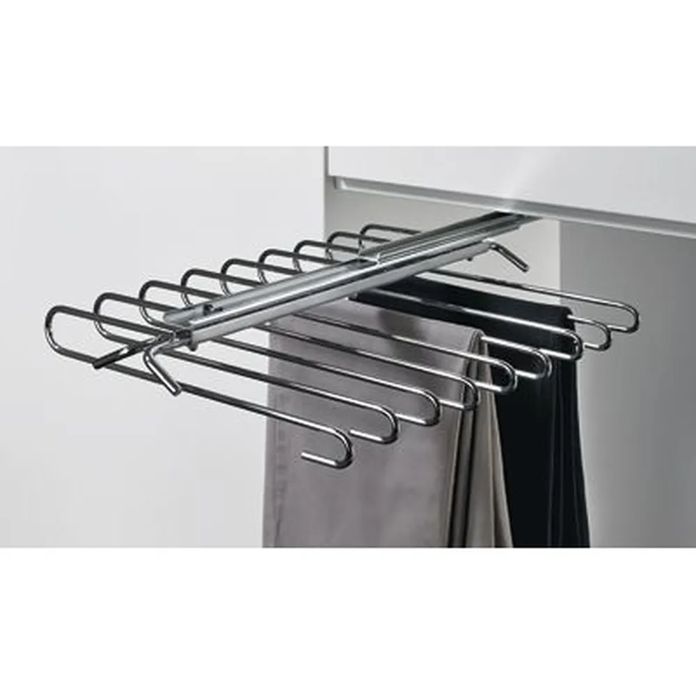HETTICH Schrank-Hosenhalter 9162283, Li.Korpusb.800-900mm, 9 Hosen,Stahl verchromt Produktbild img1 L
