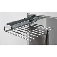 HETTICH Schrank-Hosenhalter,ausziehbar,9162284,Anz.Hosenhalt.9,Stahl silber Produktbild