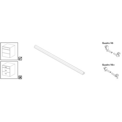 Produktbild von HETTICH - Adapter Quadro 9219966, einseitig,Typ A, grau