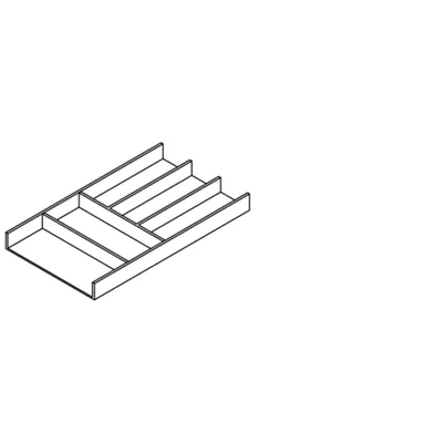 Produktbild von HETTICH - Schubkasten-Besteckeinsatz,OrgaTray 270,9278292,NL 500mm,Buche anthra