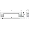 Produktbild von HETTICH - MB-Stangengriff, Clivia, 115206,B16x224mm,H36mm, silber, eloxiert