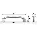 Produktbild von HETTICH - MB-Griff, Dinia, 9070681,B18x128mm,H29mm, edelstahloptik, gebürstet