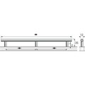 Produktbild von HETTICH - MB-Stangengriff, Hale, 9070736,Ø12x434mm,H35mm, edelstahloptik, gebür