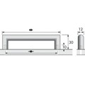 Produktbild von HETTICH - MB-Gehrungsgriff, Narona, 9070970,B12x96mm,H30mm, edelstahl, gebürste