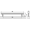 Produktbild von HETTICH - MB-Stangengriff, Salvia, 9070991,Ø10x288mm,H35mm, edelstahl, gebürste