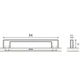 Produktbild von HETTICH - MB-Griff, Opera, 9113681,B8,5x192mm,H33mm, glanz verchromt