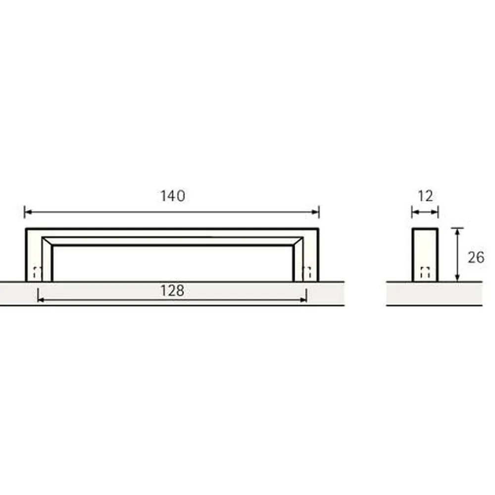 HETTICH MB-Griff, Saturnia, 9113712,B12x128mm,H26mm, glanz verchromt, gemustert Produktbild img2 L
