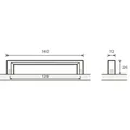 HETTICH MB-Griff, Saturnia, 9113712,B12x128mm,H26mm, glanz verchromt, gemustert Produktbild img2 S