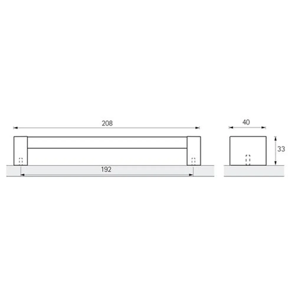 HETTICH MB-Griff, Arago, 9207452,B40x192mm,H33mm, schwarzgrau Produktbild img2 L