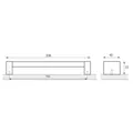 HETTICH MB-Griff, Arago, 9207452,B40x192mm,H33mm, schwarzgrau Produktbild img2 S
