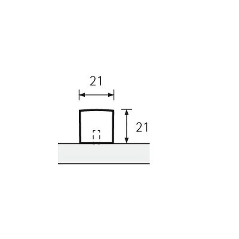 HETTICH MB-Knopf, Alvito, 9113635,B 21mm,L 21mm,H 21mm, Zink glanz verchromt Produktbild img2 L