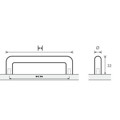 Produktbild von HETTICH - MB-Bügelgriff, Avenio, 9070522,Ø10x96mm,H32mm, matt vernickelt