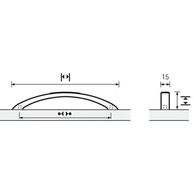 Produktbild von HETTICH - MB-Griff, Bracara, 9206129,B15x128mm,H33mm, schwarz, matt Vintage, ge