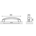 Produktbild von HETTICH - MB-Griff, Dinia, 9070681,B18x128mm,H29mm, edelstahloptik, gebürstet