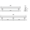 Produktbild von HETTICH - MB-Stangengriff, Hale, 9070736,Ø12x434mm,H35mm, edelstahloptik, gebür