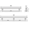 Produktbild von HETTICH - MB-Stangengriff, Hale, 9070809,Ø12x128mm,H35mm, glanz verchromt
