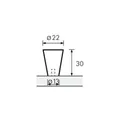 HETTICH MB-Knopf, Onex, 9113565,Ø 22mm,H 30mm, Edelstahl, edelstahl gebürstet Produktbild img2 S