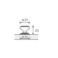 Produktbild von HETTICH - MB-Knopf, Sala, 9071109,Ø 25mm,H 20mm, Messing, messing poliert