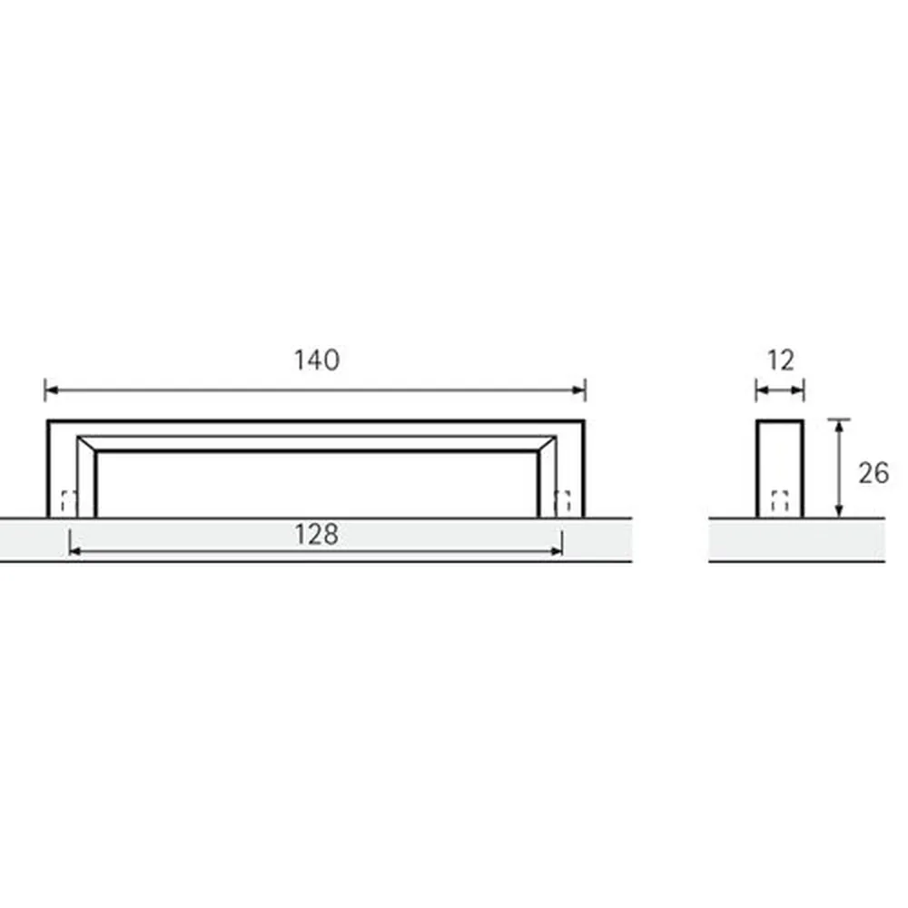HETTICH MB-Griff, Saturnia, 9113712,B12x128mm,H26mm, glanz verchromt, gemustert Produktbild img3 L