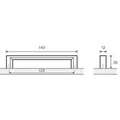 HETTICH MB-Griff, Saturnia, 9113712,B12x128mm,H26mm, glanz verchromt, gemustert Produktbild img3 S