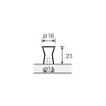 HETTICH MB-Knopf, Sion, 9113564,Ø 16mm,H 23mm, Edelstahl, edelstahl gebürstet Produktbild img2 S