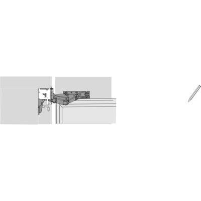 Produktbild von HETTICH - Möbel-Spezialscharnier, 115°, Kamat, 9239784, Stahl vernickelt