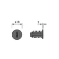 Produktbild von HETTICH - Möbelschloss-Innenzylinder, Zylinder Ø 18mm, 18002, Prestige 2000 Z42