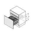 Produktbild von HETTICH - Abfallsystem-Eimer, 8l, AvanTech You Pull 9279390, Kunststoff anthraz