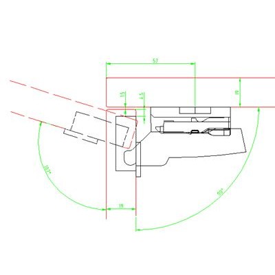 Produktbild von HETTICH - MB-Topfscharnier Sensys 8645i,110°,TH52,zum Anschrauben,Basis 3mm