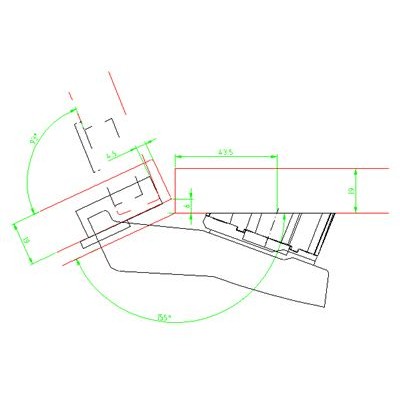 Produktbild von HETTICH - Möbel-Topfscharnier, Sensys 8639, 9088103, 95°, Zinkdruckguss silber