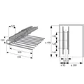 HETTICH Schrank-Hosenhalter,ausziehbar,9162284,Anz.Hosenhalt.9,Stahl silber Produktbild img3 S