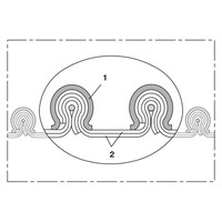 NORRES CP PTFE/GLASS-INOX 471EC, PTFE, silber, Innen Ø 215mm, Länge 3m Produktbild