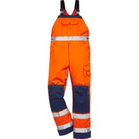 Produktbild von KANSAS® - Warnschutz-Latzhose 1001, warnorange/marineblau, Größe C52