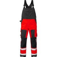 Produktbild von KANSAS® - Warnschutz-Latzhose 1015 PLU, warnrot/schwarz, Größe C66