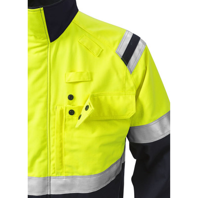 Produktbild von KANSAS® - Jacke 4176, warngelb/marineblau, Größe XL